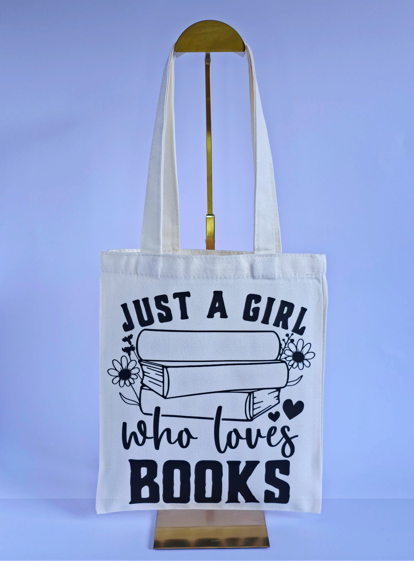 Just A Girl Book Bag - Large