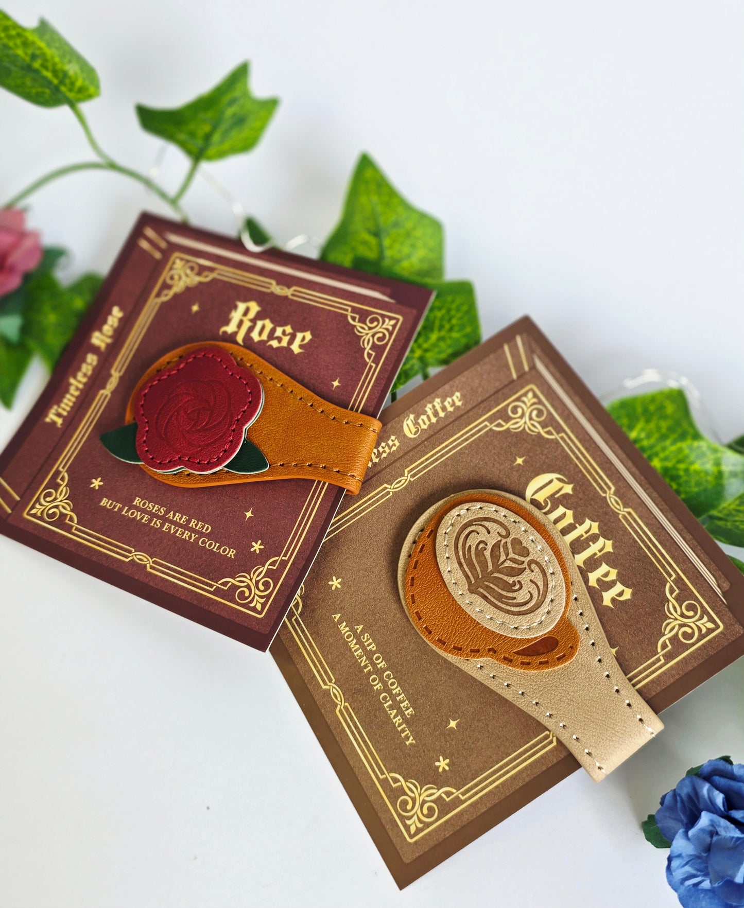 Magnetic Leather Bookmark